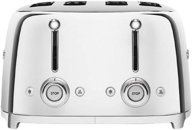 Smeg 토스트기 토스터기 토스토기 식빵 굽는기계 결혼 집들이 선물 4구 실버
