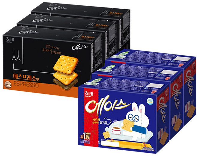 해태 에이스 364g+씬에스프레소 291g 3개씩 (총 6개)