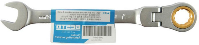 초강력 부식방지 크롬바나듐강 플렉시블 기어렌치 17mm 고강도 공구, 1개