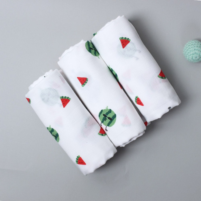 베이비붐 워터멜론 무형광 천 기저귀, 3매