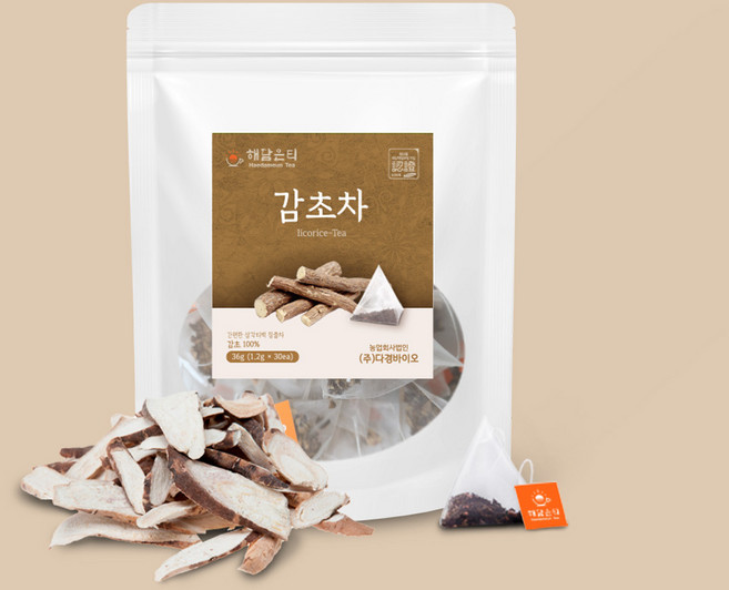 해담은티 감초차 친환경(PLA)삼각티백 1.2g, 1개, 30개입