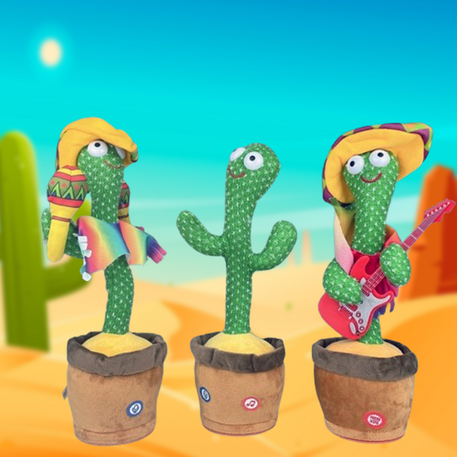 말 따라하는 말하는선인장 120곡 수록 춤추는 선인장 인형 움직이는 장난감, 마라카스 선인장인형, 1개