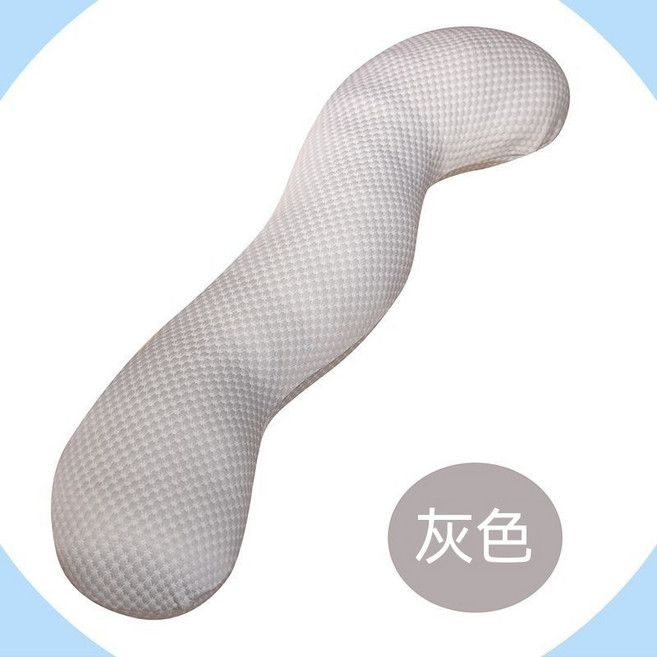 夏季涼感冰絲抱枕 女生夾腿睡覺孕婦成人可拆洗床上側睡長條靠墊, 灰色