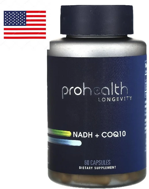 프로헬스롱제비티 NADH 플러스 코큐텐 CoenzymeQ10 코엠자임 CoQ10 캡슐 60정, 1개 - 쿠팡