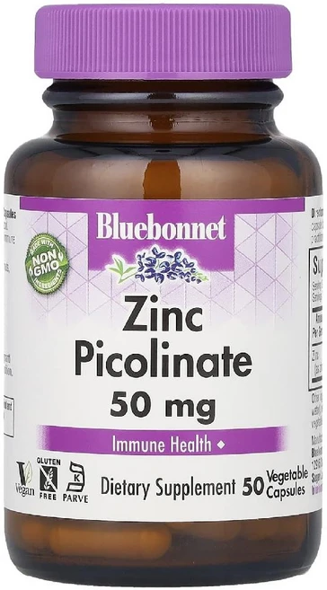 블루보넷뉴트리션 아연 피콜린산 Zinc Picolinate 50mg 베지캡슐 50정, 1개 - 쿠팡