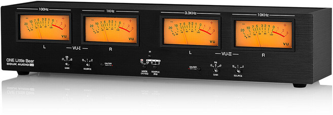 DOUK AUDIO VU4 MIC+LINE 아날로그 4 VU 미터 사운드 레벨 디스플레이 RCA/XLR 어댑터 오디오 스플리터