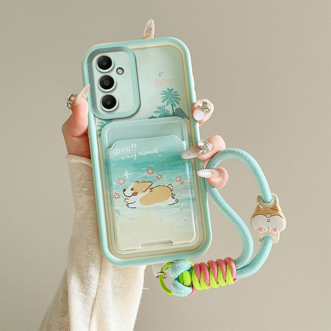 나무나라 갤럭시A03 A04 A05 A13 A14 A15맥스 캐릭터 카드수납 스트랩 젤리케이스 CY266