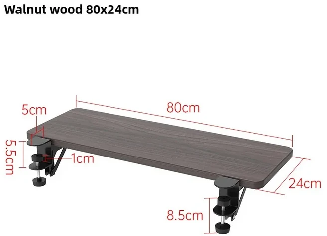 책상 확장 보드 접이식 노트북 테이블 손 받침대 지원 홈 오피스 없음 컴퓨터, 12 80x24cmA15100