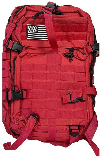 NOVO First Aid Bag Empty Red Emergency Medical Bag First Responder Trauma Backpacks Multi-Pocket, Red - Pvc Patch
