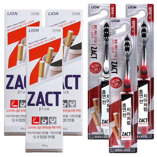 작트 플러스 치약 3개 + 작트 칫솔 3개, 1개