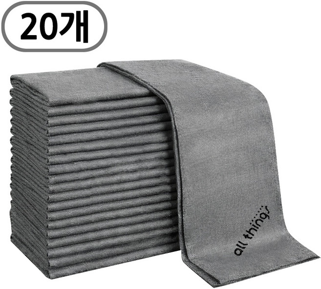 [안심소재] 얼띵스 더 커지고 물자국없는 초극세사 다용도 매직 행주, 20개