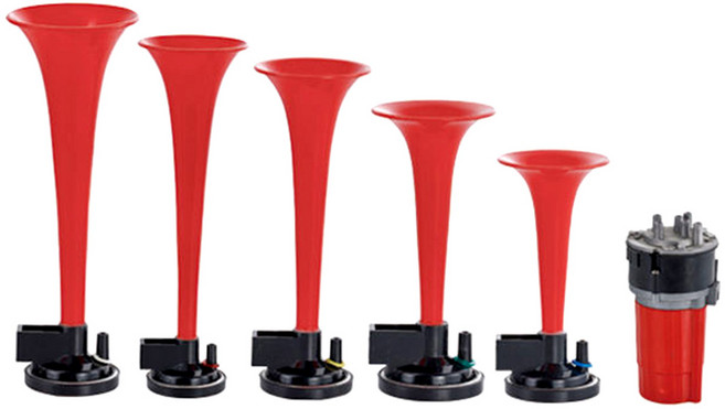 오토비트 라쿠카라차 5발 에어혼 (12V) 에어크락션 오토바이혼 자동차혼 튜닝혼 수입원 사은품증정(릴레이용배선키트), 12V, 1개