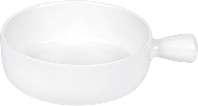 인블룸 북유럽 세라믹 손잡이 전자레인지 오븐그릇, 화이트, 1개