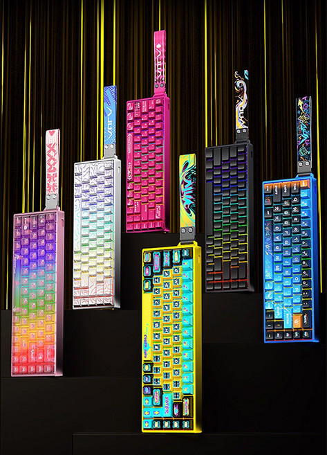 [스마트박스]AULA 독거미 WIN 68 HE Ultra 알루미늄 자석축 키보드 고성능 게임용 유선 저지연 FPS 키보드, 화이트 등고선, 흑황자석축(탄소섬유 보강판)