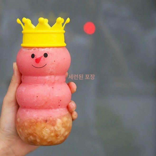 눈사람보틀 텀블러 우유 병뚜껑 눈사람 음료 빨간 물병, 200개, 1L, 눈사람+왕관 구멍 뚜껑