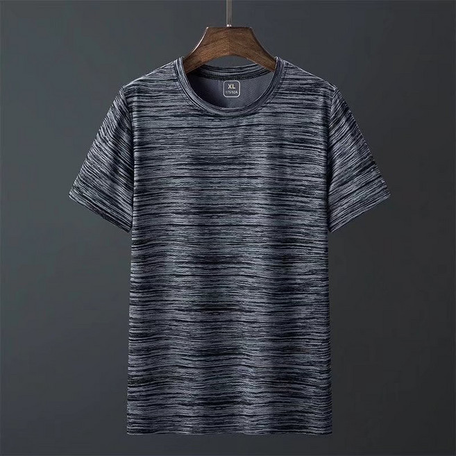 L-8XL 大尺碼排汗衫短袖 冰絲T恤 男 涼感衣 速乾衣 圓領透氣運動上衣