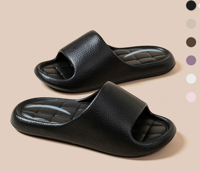 코지드림 푹신한 거실 실내화 구름 슬리퍼 층간소음 미끄럼방지, 1개, 블랙