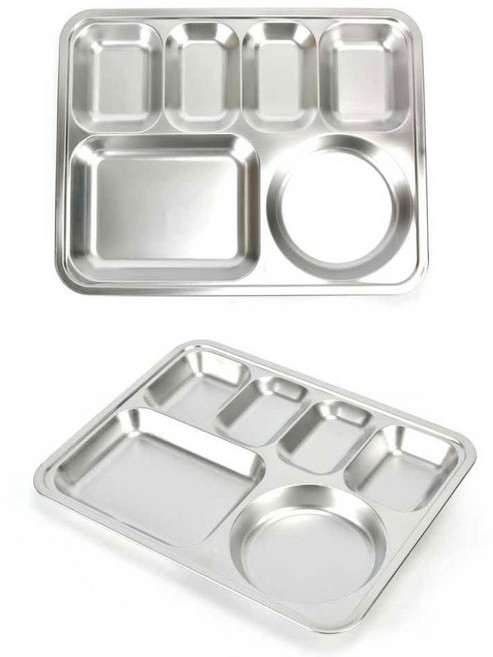 스텐 27종 단체급식 4찬 성인 식판 37.2x29.2cm 40호, 1개