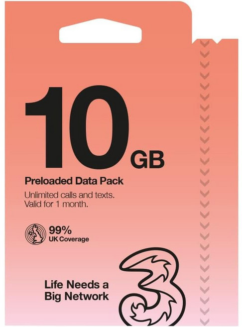 3UK CMLINK 歐洲上網卡 eSIM 適用奧地利、德國、荷蘭、義大利、瑞士、法國、英國、留尼旺、西班牙, 1個, CM 歐洲43國 10天 每日2GB
