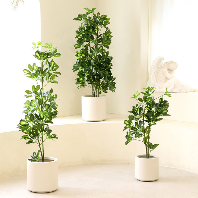 인테리어 조화나무 인조나무 화분 쉐프렐라 무늬 홍콩야자 3size, 홍콩야자 130cm, 1개