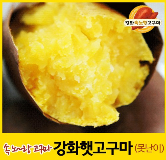 [농장직판] 강화속노랑고구마 강화도호박고구마 [못난이 고구마] 10kg, 1박스