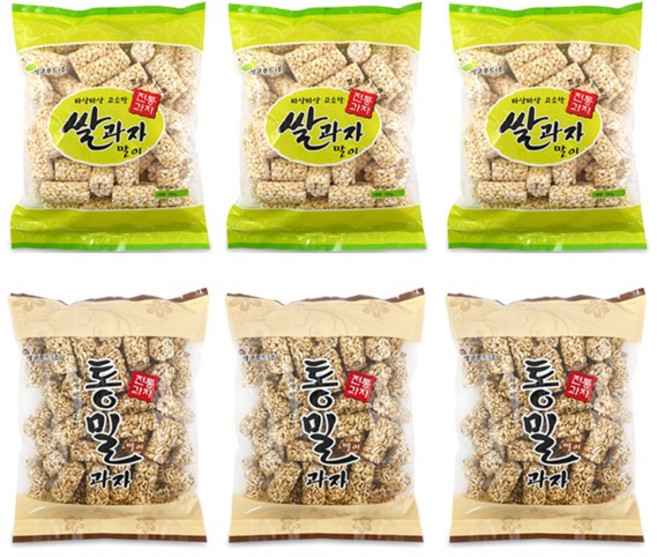 이호 편의점 간식 배달 옛날 과자 쌀과자 통밀과자, 6개, 280g