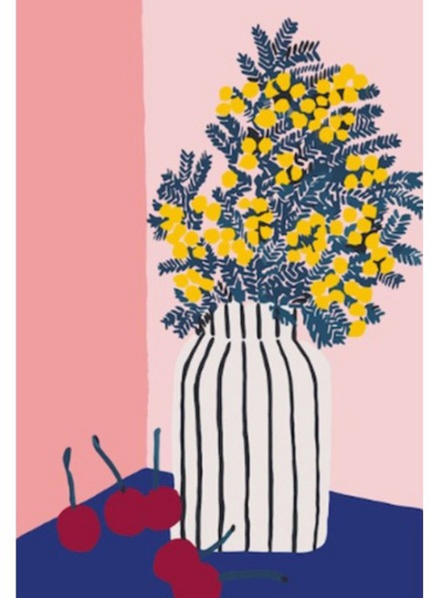 벽걸이액자 유화그리기 테이블 꽃화병 40x50