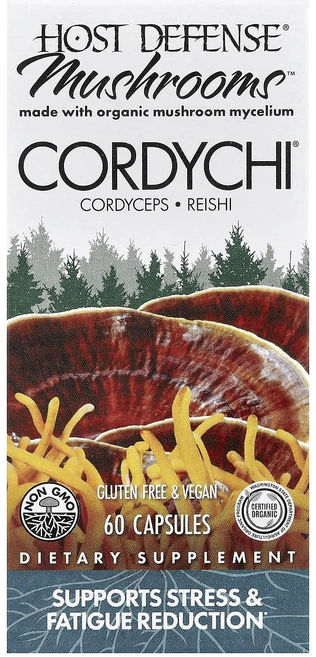 Fungi Perfecti Host Defense Mushrooms 잎새버섯 캡슐 60정, 5개 - 쿠팡