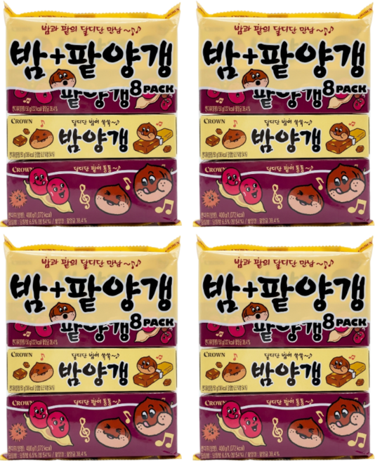 연양갱 (밤양갱 +팥양갱 ), 400g, 4세트