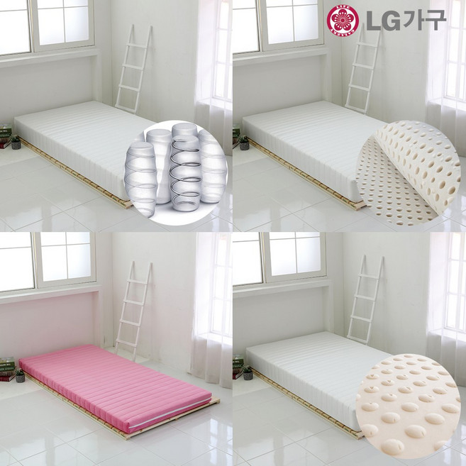 라이프갤러리 슈퍼 싱글 더블 퀸 딱딱한 바닥 침대 1인2인 매트리스, 선택.05 포켓 볼락텍스 매트리스, 화이트