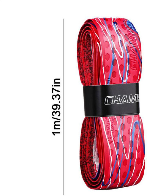 테니스 용품 라켓 그립 테이프 핸들 땀 흡수 벨트 PU 미끄럼 방지 땀띠 양궁 피클볼 낚싯대용 1m, camouflage red, 1개