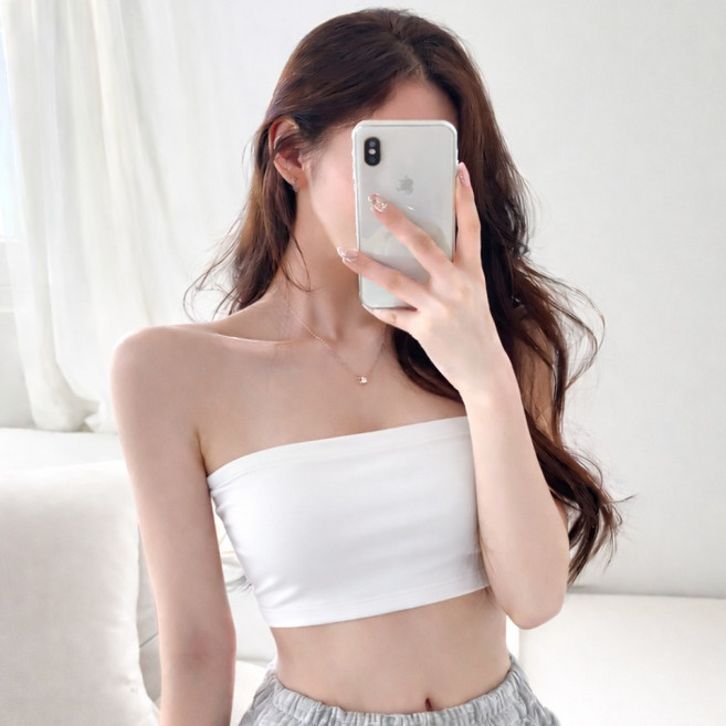 디아쿠아 제인 노와이어 끈없는 심리스 볼륨 튜브탑 브라탑