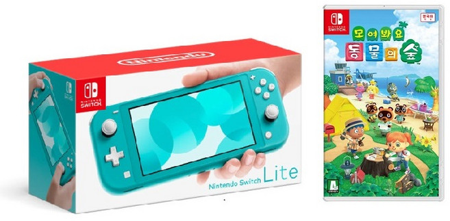 닌텐도 스위치 라이트 터콰이즈 HDH-001, HDH-001(터콰이즈)+동물의숲