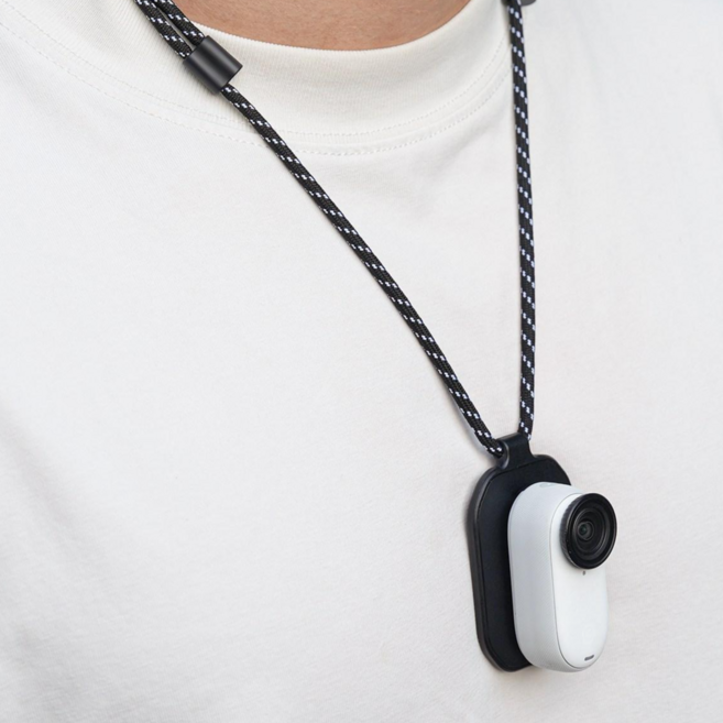 써니라이프 인스타360 GO3S/GO3 액션캠 마그네틱 넥마운트 액션카메라 자석 목걸이 스트랩 마운트 액세서리, 블랙, 마그네틱 넥 마운트