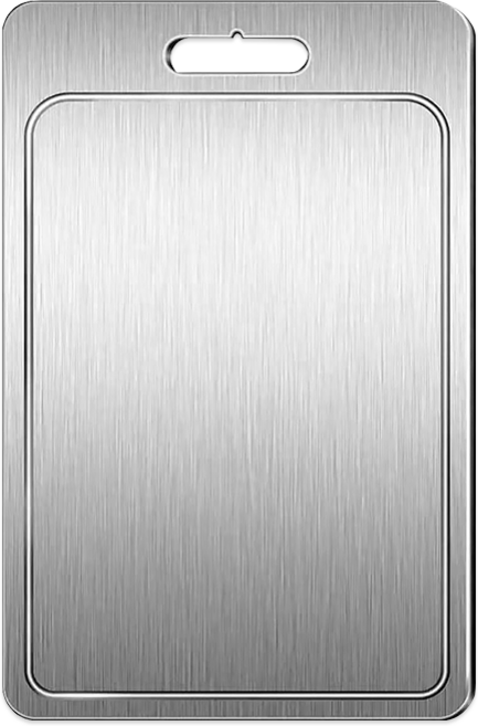 리브문 304 스테인리스 사각 홈 양면 도마 (2.0mm), 1개, 실버
