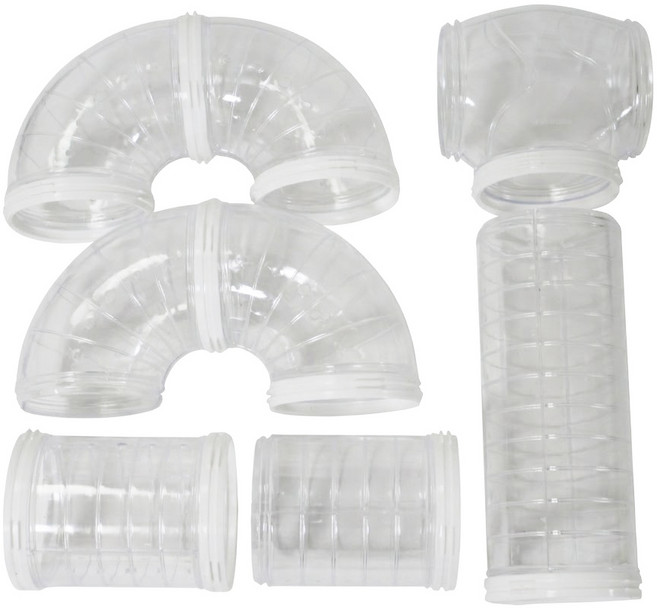 골든 햄스터 터널 세트 8P 8cm, 1세트, 화이트