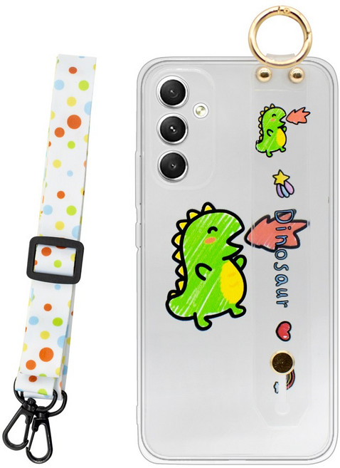 폰플리 캐릭터 투명 목걸이 휴대폰 케이스