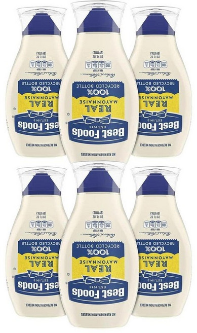 베스트 푸드 리얼 마요네즈 스퀴즈 보틀 591ml, 6개