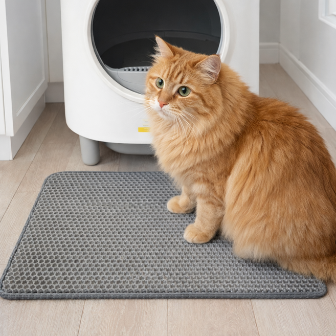 나드리몰 사막화방지 벌집구조 고양이 모래매트, 그레이, 1개