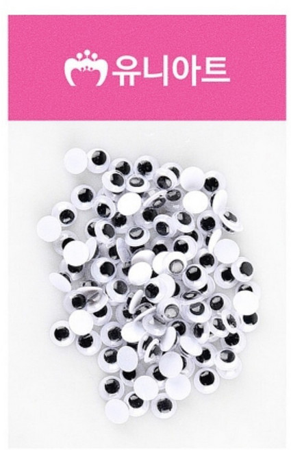 유니아트 인형 눈알 160개입 봉제 DIY 공예 눈알 단추 눈 8mm 1개입