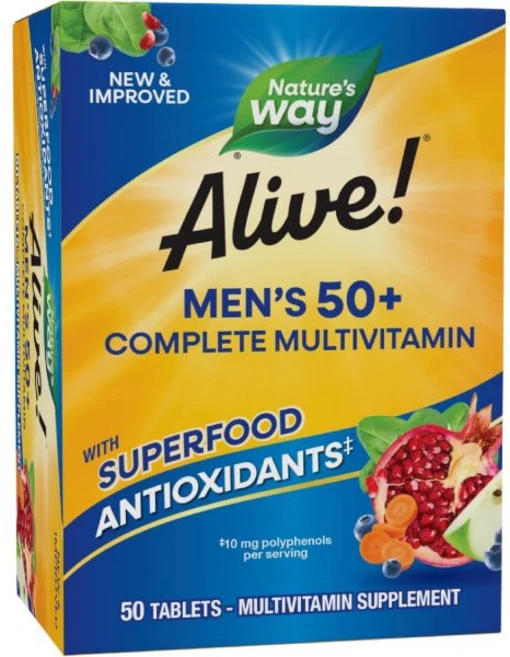 Nature’s Way Alive! Men’s 50+ Complete Multivitamin Supports Healthy Eyes & Heart* High Potenc, 50 Count (Pack of 1), 1개 - 쿠팡
