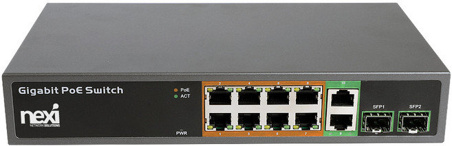 넥시 NX-POE1008G-V2 8포트 POE 기가 스위칭허브 / NX1237, 상세페이지 참조, 1개