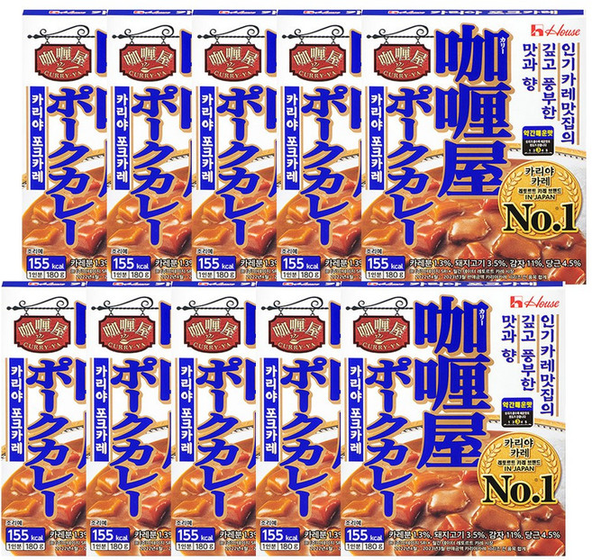 하우스 카리야 포크카레 약간매운맛 180g X 10개
