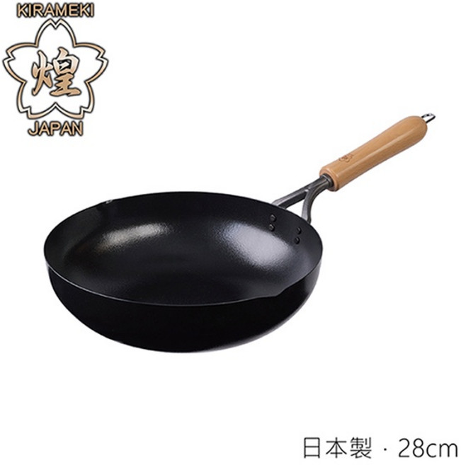 KIRAMEKI 岩紋炒菜鐵鍋, 1個