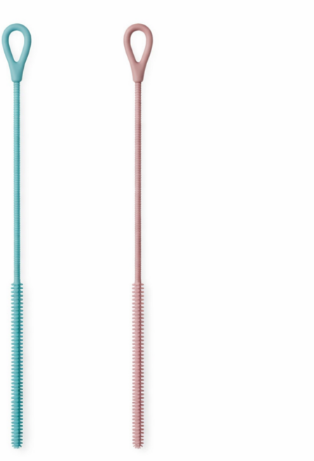 클린아유 실리콘 빨대 세척솔, 핑크+블루, 2개