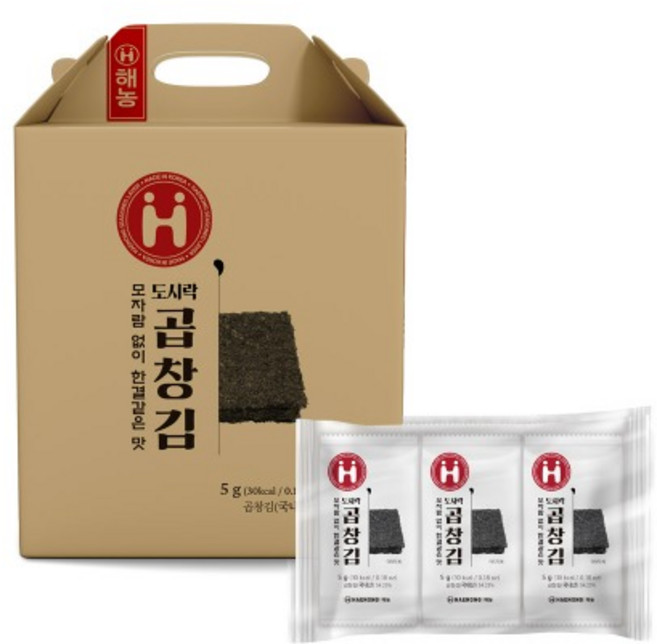 해농 햇김 도시락 곱창김, 24개, 5g
