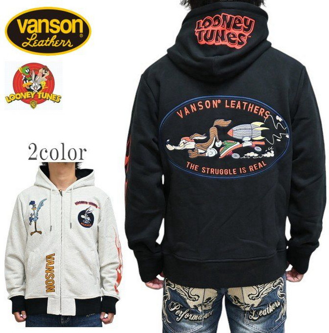 밴슨 루니 툰스 로드 러너 와일리 코요테 자수 후드 집업 후디 재킷 LTV-2403
