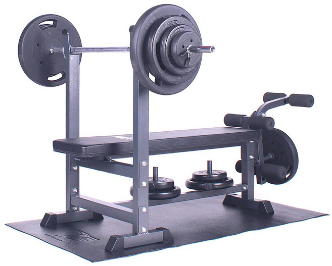 포스스포츠 레그익스텐션 벤치프레스 블랙원판세트