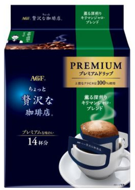 AGF 커피 블렌디 포션 프리미엄 드립커피 킬리만자로 블렌드 14P, 14, 1