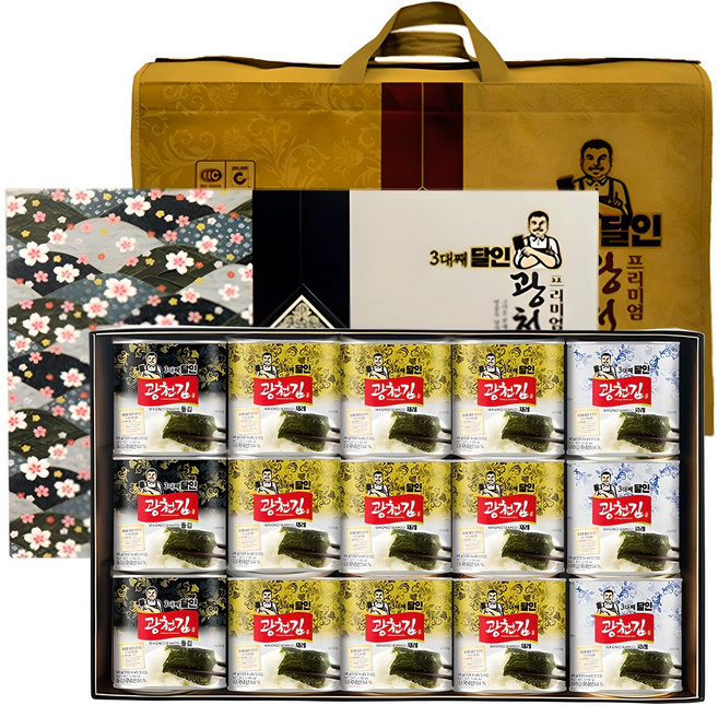 광천김 3대째 달인 캔김 혼합 선물세트 1호, 1개